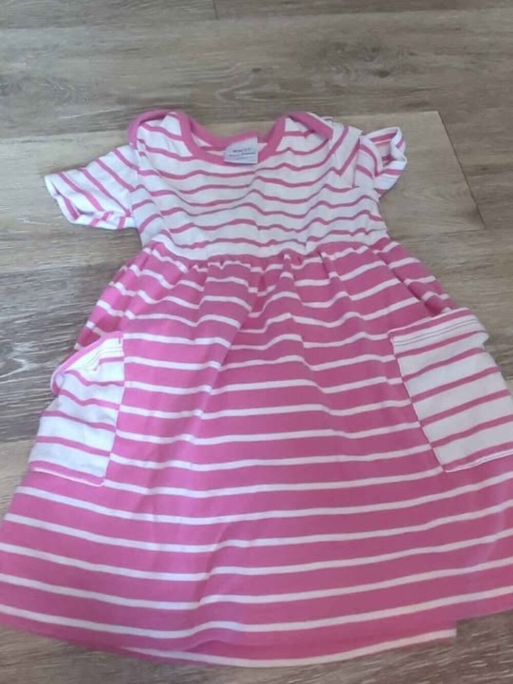 Hanna Andersson Pink White Stripe Dress 3T